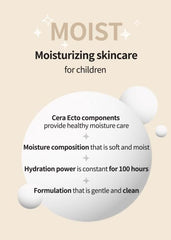 JUNG SAEM MOOL Kids Essential Lotion with cer-ecto components visual highlight.