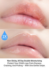 JUNG SAEM MOOL KIDS Mild Lip Balm being applied on a child’s lips.