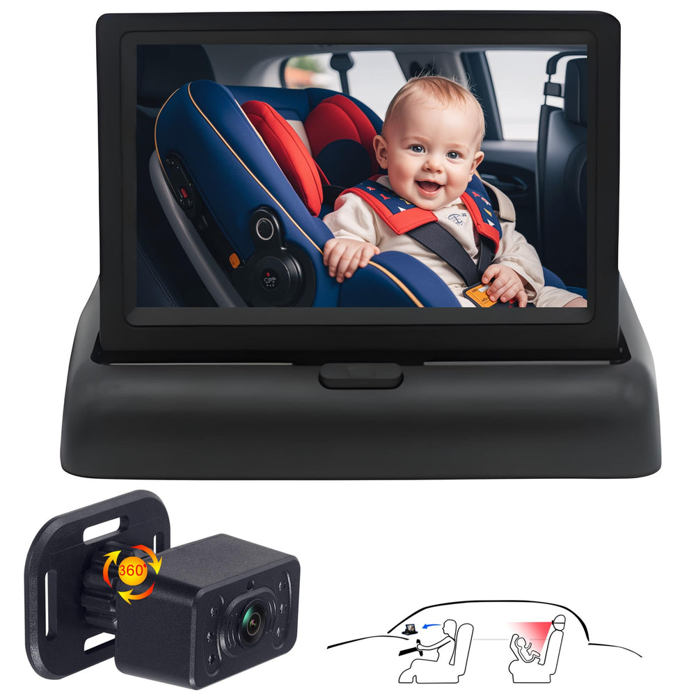 Junhaoz baby backseat camera delivers clear 720p live view for parents.