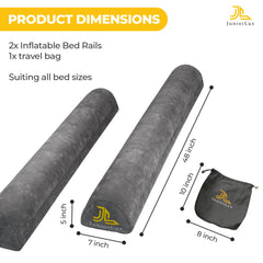 JuniorLux bed rail large valve inflates quickly by mouth without a pump.