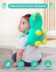 JunNeng baby head protector backpack side view, highlighting cushioned comfort and lightweight construction.