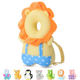 JunNeng Baby Head Protector Backpack with yellow lion mesh protects tiny heads during first steps
