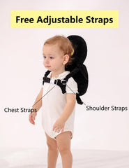 JunNeng Penguin adjustable straps ensure snug fit for growing kids.