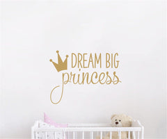 JURUOXIN Dream Big wall vinyl for baby girls, easy application and removable without wall damage.