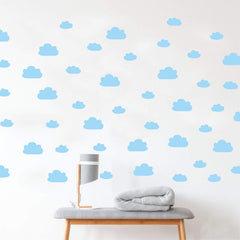 JURUOXIN Cloud Wall Decal canal blue clouds suitable above crib or bed decor.