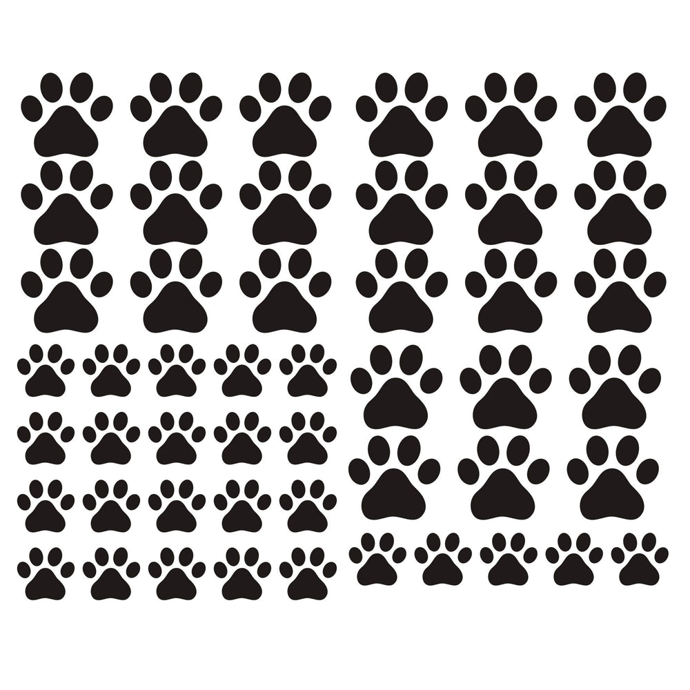 JURUOXIN dog paws wall decal, big paw 8x7.3 cm, ideal for nurseries.