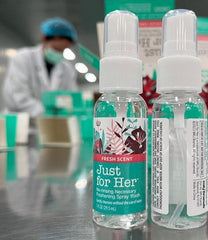 Just for Her Emergency Period Kit feminine spray wash offers water-free freshness.