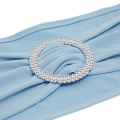 Juvale light blue chair sash set includes 50 pieces for large events.