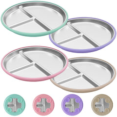 JVEOO baby plates with suction base stay steady on tables during meals