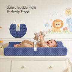 JVEOO changing pad cover shown as easy-care and machine washable