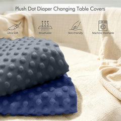 JVEOO changing pad cover with elastic edge securing a 32x16 pad