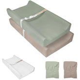 JVEOO muslin changing pad cover close-up texture for baby-soft comfort.