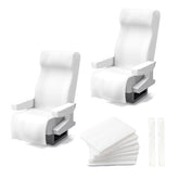 JWFLCK disposable airplane seat cover in white protecting against germs and spills.