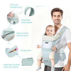 JWPEHOE 6-in-1 carrier with adjustable straps for a comfortable fit