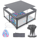 JWPEHOE foldable playpen setup for easy portability and on-the-go use