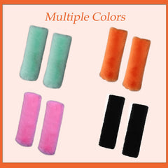 JXJKMMN four-pack seatbelt cushions in orange pink black and green for easy color swaps.