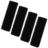 JXJKMMN seatbelt cover in black plush close-up for cozy rides