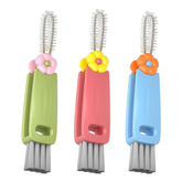 JXMLTT 3in1 cup lid cleaner brush reaching crevices for deep cleaning.