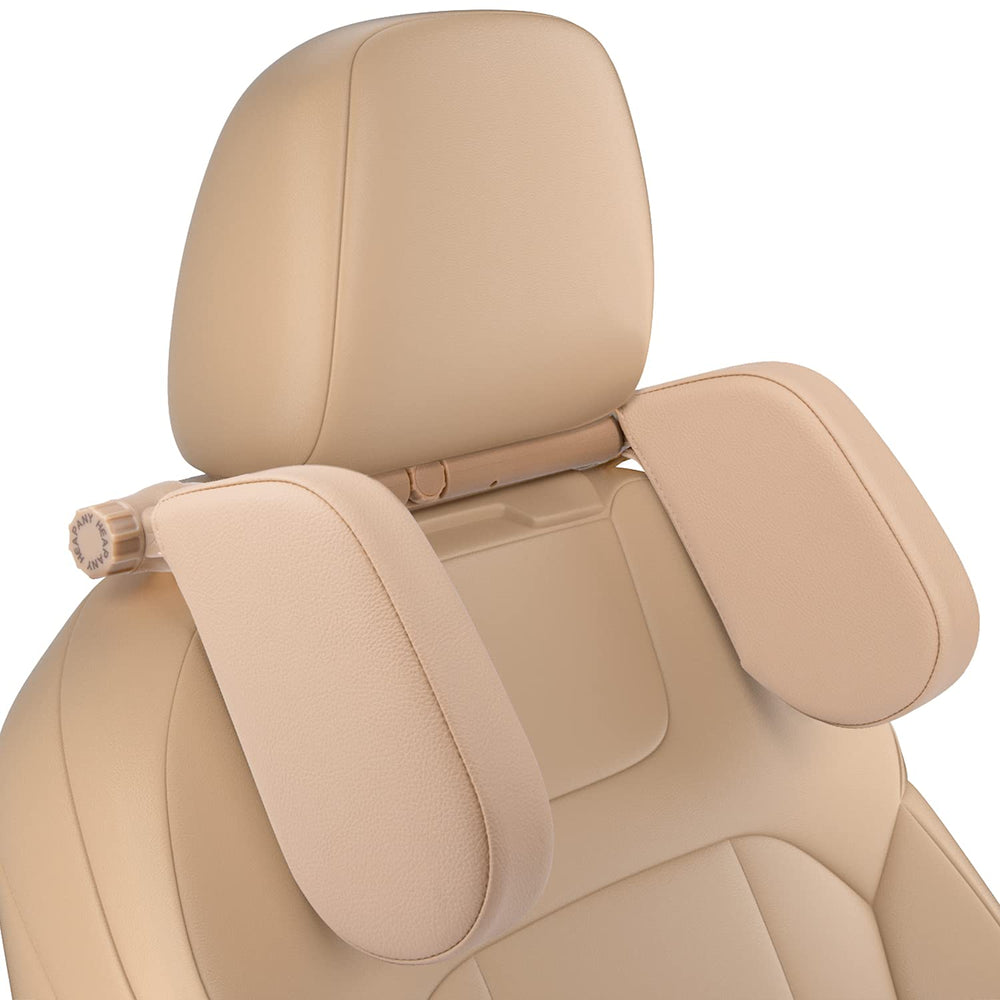 JZCreater car headrest pillow side view showing ergonomic support for long drives.