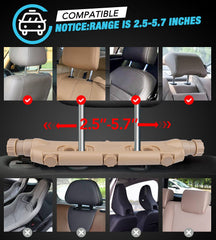 JZCreater headrest pillow easy installation on pole-equipped seats.