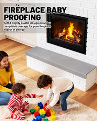 JZHLLA 78-inch foam hearth pad provides long coverage along fireplace ledges.