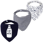JZLPIN baby dribble bib with soft cotton front and ultra-absorbent fleece back.
