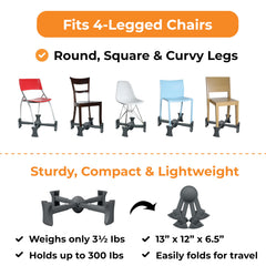 KABOOST 300 lb capacity charcoal supports a wide range of users.