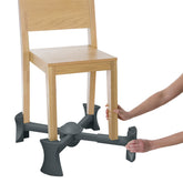 KABOOST under-chair booster charcoal elevates seating quickly and securely.