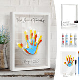 Kaciola family handprint frame setup with four transparent sheets for memories