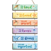 Kadiak ocean decor placards wall art with uplifting quotes for kids' room inspiration