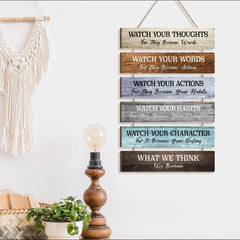 KAIRNE wood sign closeup texture showing durable wood and smooth finish