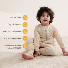 Kaiya Baby sleep sack with split legs design for comfortable movement.