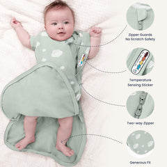 Kaiya Baby sleeping bag neckline design keeps baby secure and comfortable.