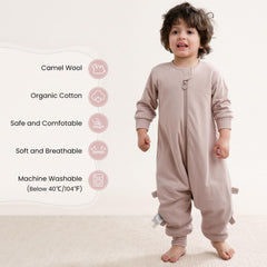 Kaiya Baby sleep sack zipper detail for easy nighttime changes