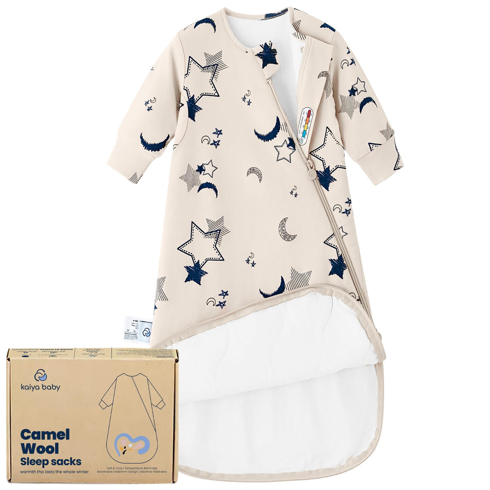 Kaiya Baby unisex sleeping bag front view for a snug, safe sleep transition