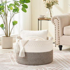 KAKAMAY large blanket basket open-top design for easy access