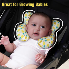 KAKIBLIN in-car-seat usage shows portable neck support during travel.