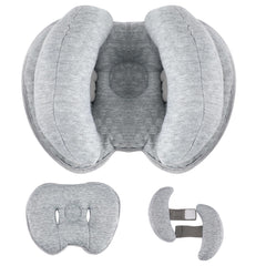 KAKIBLIN banana neck pillow for baby shows adjustable neck support during travel.