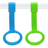 KALAMANDA blue pull-up ring in crib supports steady standing practice.