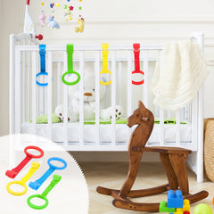 KALAMANDA red pull-up rings encourage independent standing during play