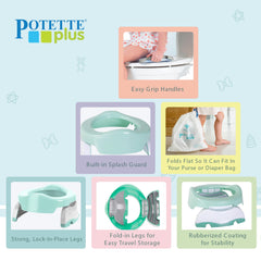 Kalencom Potette Plus unfolded as trainer seat for easy potty breaks