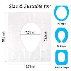 Kalkehay non-slip toilet seat cover on a standard toilet, staying securely in place.