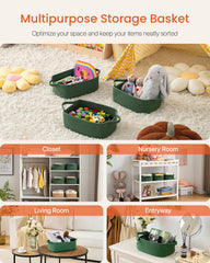 KALLAX green basket perfect for bathroom toiletries.
