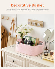 KALLAX small woven basket close-up cotton rope texture showcases durability and softness.