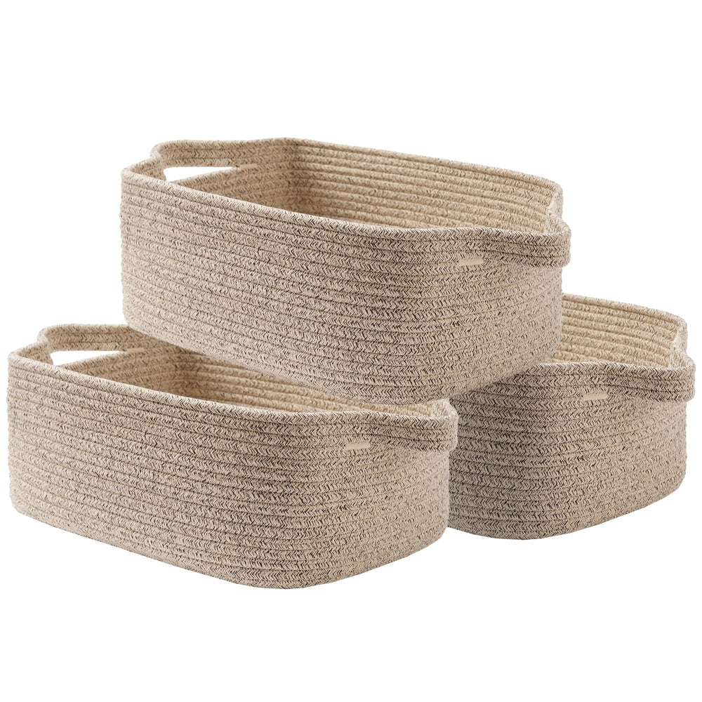 KALLAX Small Woven Basket compact size keeps shelves neat and accessible.