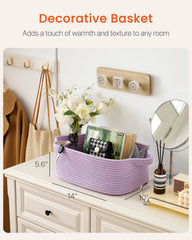 KALLAX basket in multi-purpose use keeps towels, toys, and essentials organized.