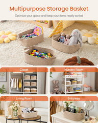 KALLAX Neutral-tone basket complements decor while concealing towels or toys.