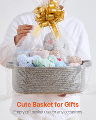 KALLAX small woven basket made from soft cotton rope, safe and durable