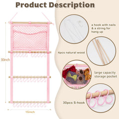 Kangaroo headband organizer side view for space-saving nursery.