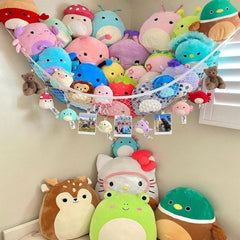 Kangaroo toy organizer net closeup shows durable mesh for lasting use.